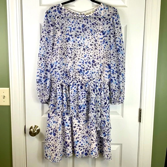 Eliza J | Dresses | Nwt Eliza J Blue And White Long Sleeve Dress Sz 6 | Poshmark Eliza J | Dresses | Nwt Eliza J Blue And White Long Sleeve Dress Sz 6 | Poshmark